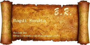 Bagdi Renáta névjegykártya