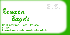 renata bagdi business card